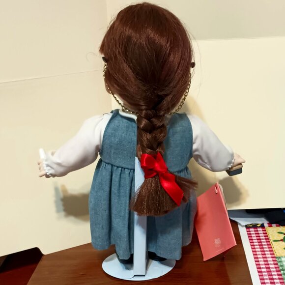 Precious Moments Teacher Doll First Edition #1414, Original Stand, with All Tags - Picture 3 of 9